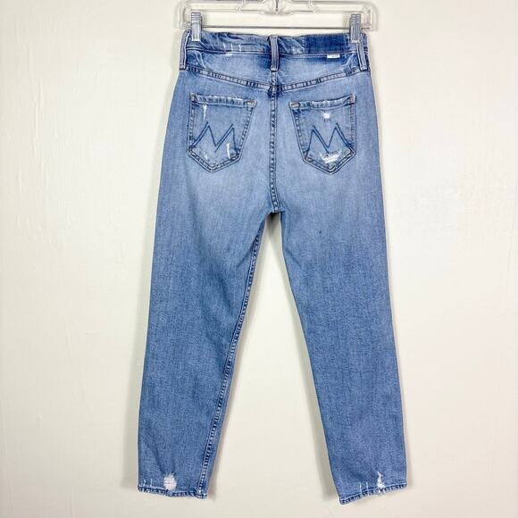 Mother Superior Distressed High Waisted High Rise Tomcat Jeans in The Confession - Picture 8 of 12